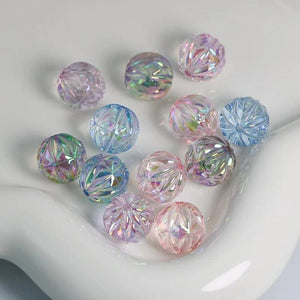 Stripe Pumpkin Beads for DIY Jewelry Making