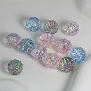 Stripe Pumpkin Beads for DIY Jewelry Making