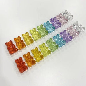 50Pcs Mini Acrylic Bear Resin Beads DIY Craft Jewelry Supplies
