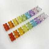 50Pcs Mini Acrylic Bear Resin Beads DIY Craft Jewelry Supplies