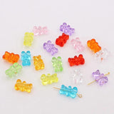 50Pcs Mini Acrylic Bear Resin Beads DIY Craft Jewelry Supplies