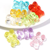 50Pcs Mini Acrylic Bear Resin Beads DIY Craft Jewelry Supplies