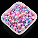 Mermaid Gradient Round Pearls Mix Size&Color 200-400Pcs No Hole DIY Craft