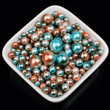 Mermaid Gradient Round Pearls Mix Size&Color 200-400Pcs No Hole DIY Craft