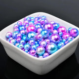 Mermaid Gradient Round Pearls Mix Size&Color 200-400Pcs No Hole DIY Craft