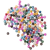 200Pcs Crackle Multicolor Round Ball Acrylic Beads Ink Patterns Art Craft