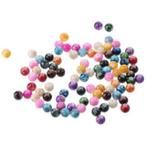 200Pcs Crackle Multicolor Round Ball Acrylic Beads Ink Patterns Art Craft