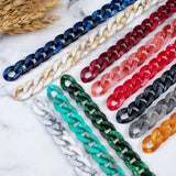 50PCS Acrylic Chain Link Twisted Chain Assembled Parts 17*23mm