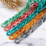 50PCS Acrylic Chain Link Twisted Chain Assembled Parts 17*23mm