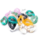 50PCS Acrylic Chain Link Twisted Chain Assembled Parts 17*23mm