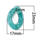 50PCS Acrylic Chain Link Twisted Chain Assembled Parts 17*23mm