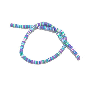 Multicolor Polymer Clay Disk Beads 6mm