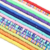 Multicolor Polymer Clay Disk Beads 6mm