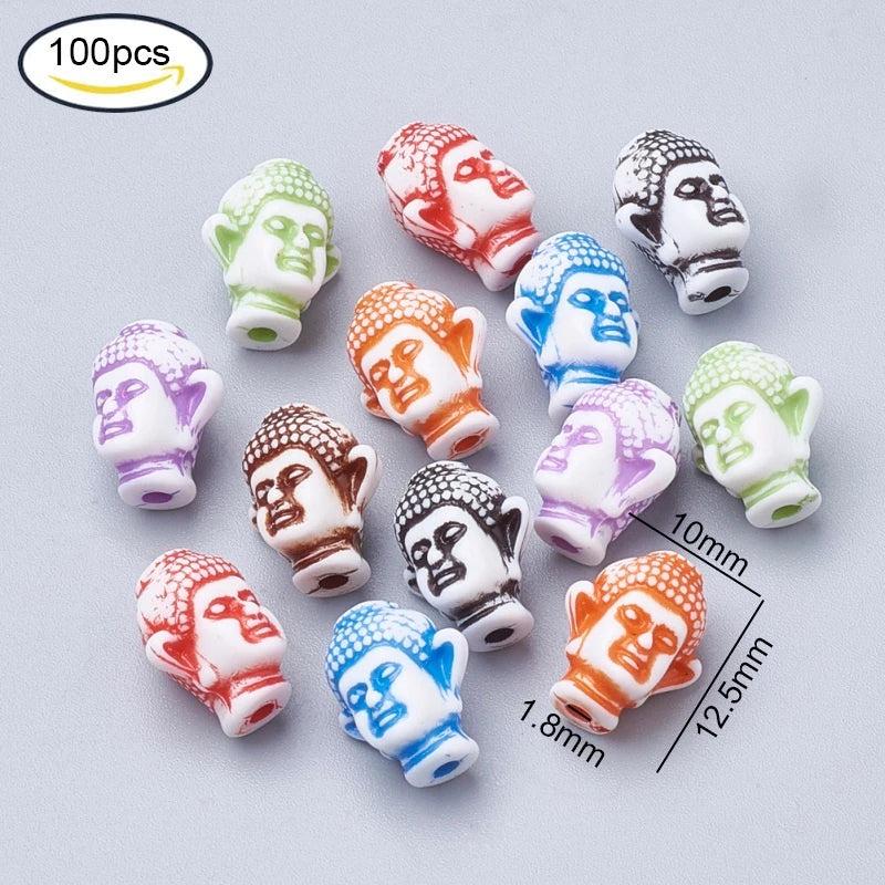 50PCS 18x19x4mm Acrylic Spacer Beads Transparent For Jewelry Making