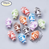 50PCS 18x19x4mm Acrylic Spacer Beads Transparent For Jewelry Making