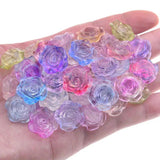 18mm Roses Flowers 20/40/60Pcs Acrylic Spacer Beads DIY Jewelry Making