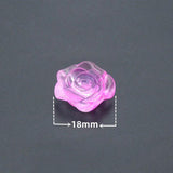 18mm Roses Flowers 20/40/60Pcs Acrylic Spacer Beads DIY Jewelry Making