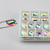 Crystal AB Glass Sewing Glass Sewing Diamond Leaf Sew-on Stone for Wedding Dress