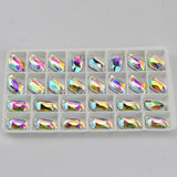 Crystal AB Glass Sewing Glass Sewing Diamond Leaf Sew-on Stone for Wedding Dress