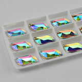 Crystal AB Glass Sewing Glass Sewing Diamond Leaf Sew-on Stone for Wedding Dress