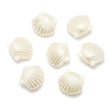 50Pcs 11x13mm Beige Acrylic Pearl Shell Beads For DIY Crafts