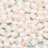 50Pcs 11x13mm Beige Acrylic Pearl Shell Beads For DIY Crafts