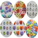 DIY Acrylic Alphabet Letter Beads Heart Flower Jewelry
