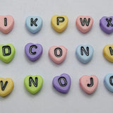 DIY Acrylic Alphabet Letter Beads Heart Flower Jewelry