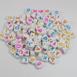 DIY Acrylic Alphabet Letter Beads Heart Flower Jewelry
