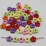 DIY Acrylic Alphabet Letter Beads Heart Flower Jewelry
