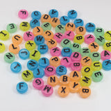 DIY Acrylic Alphabet Letter Beads Heart Flower Jewelry