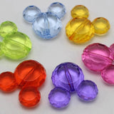 Acrylic Mouse Charm Beads Mixed Colour 36mm