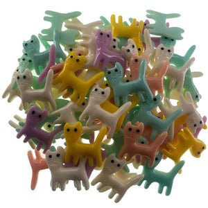 20Pcs Resin Cat Cabochons for DIY Crafts Decor 2.6cm