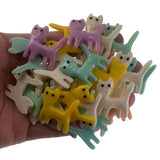 20Pcs Resin Cat Cabochons for DIY Crafts Decor 2.6cm