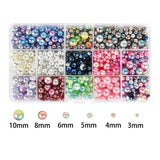 360pcs Mix Color Round Pearl Loose Bead DIY Crafts Jewelry Accessories