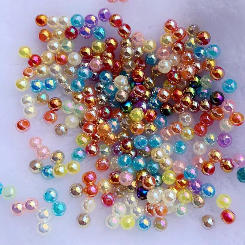 750pcs AB Round Ball Acrylic Spacer Beads 4mm for Jewelry Making