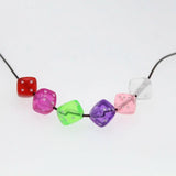 100Pcs Mixed Acrylic Dice Spacer Beads 8mm Square Beads DIY Accessories