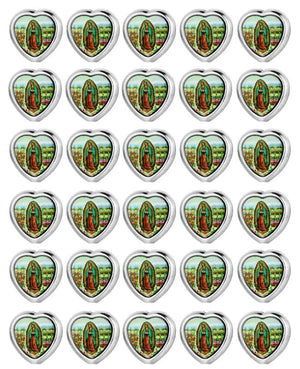 Cottvott 30Pcs/Lot DIY Rosary Chaplet Parts Heart Water-Drop Shape