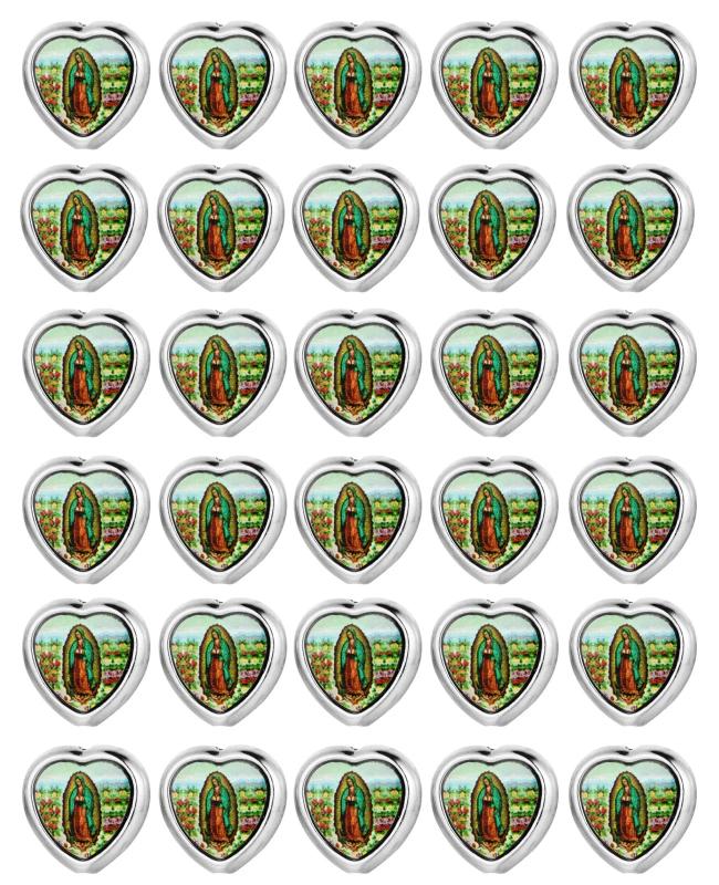 Cottvott 30Pcs/Lot DIY Rosary Chaplet Parts Heart Water-Drop Shape