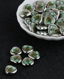 Cottvott 30Pcs/Lot DIY Rosary Chaplet Parts Heart Water-Drop Shape