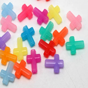 100pcs Mixed Jelly Acrylic Charm Beads Crafts
