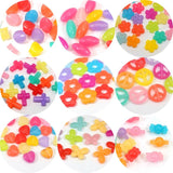 100pcs Mixed Jelly Acrylic Charm Beads Crafts