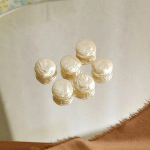 Baroque Irregular Flat Round Acrylic Pearl Beads Earrings DIY Accessories