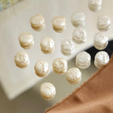 Baroque Irregular Flat Round Acrylic Pearl Beads Earrings DIY Accessories