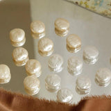 Baroque Irregular Flat Round Acrylic Pearl Beads Earrings DIY Accessories