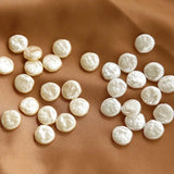 Baroque Irregular Flat Round Acrylic Pearl Beads Earrings DIY Accessories