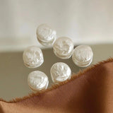 Baroque Irregular Flat Round Acrylic Pearl Beads Earrings DIY Accessories