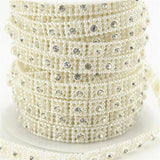 3M Inlaid Diamonds Fishing Line Pearls Beads Chain Garland Flowers Wedding Brida