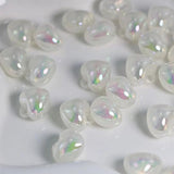 AB Crystal Mermaid Heart Beads Bracelet Necklace Earrings Charms DIY Decor