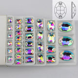 Oval Crystal Sew On Rhinestone Flatback Egg Shape - Wedding Dress DIY